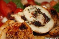 Pesto Chicken Pinwheels with Fresh Tomato and Spinach Salad