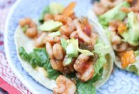Tropical Shrimp Tacos with Mango Salsa and Avocado