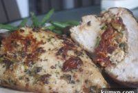 Sun Kissed Tomato and Tangy Goat Cheese Stuffed Chicken