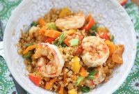 Speedy Solo Cajun Shrimp and Cauliflower Rice Stir Fry