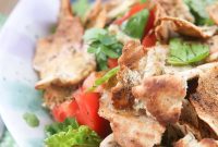 Fattoush Vibrant Lebanese Salad with Crispy Pita Croutons