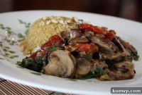 Earthy Mushroom Marsala served with Fragrant Garlic Herb Quinoa
