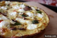 Vibrant Roasted Vegetable and Chevre Frittata