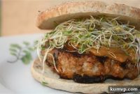 Lean Turkey Burgers with Luscious Peanut Sauce