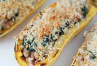 Angela’s Golden Stuffed Delicata Boats