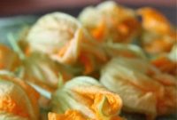 Golden Zucchini Blossoms with Creamy Cheese Filling