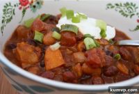 Cozy Slow Cooker Three-Bean Pumpkin Chili