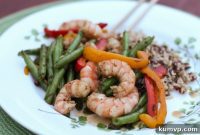 Fiery Szechuan Shrimp and Crisp Vegetable Stir-Fry