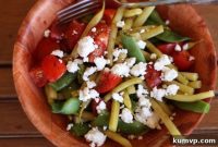 Tangy Chevre, Green Bean, and Cherry Tomato Salad