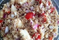 Sea Turtle Guardian Quinoa Salad with Toasted Garlic Tomatoes Hearts of Palm and Goat Cheese