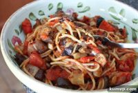 Hearty Whole Wheat Spaghetti with Fire-Roasted Vegetables
