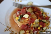Easy One Pot Mahi Mahi with Zucchini Tomatoes and Corn