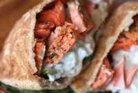 Light and Flavorful Broiled Salmon Gyros