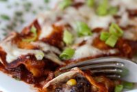 Creamy Black Bean and Corn Enchiladas