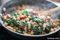 Zesty Whole Wheat Orzo with Spinach and Chickpeas