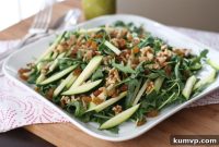 Zucchini and Walnut Arugula Salad with Basil Vinaigrette and a 100 Food Network Store Giveaway