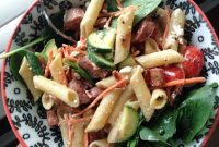 Vibrant Garden Pasta Salad with Savory Chicken Sausage