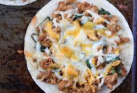 Crispy Oven Baked Turkey Spinach Tostadas