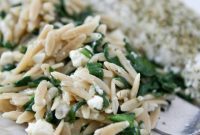 Valerie’s Signature Spinach Feta Orzo