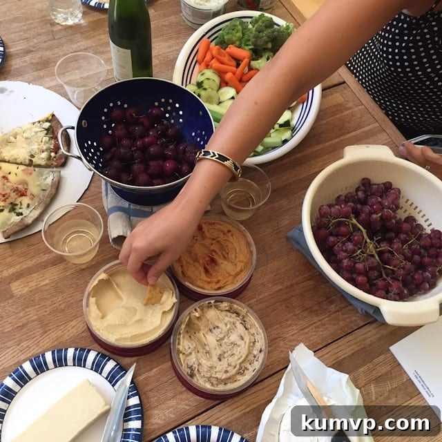 Traverse City Blogger Retreat: Sharing By The Shore 8 Healthy snacks: Sabra hummus, fresh fruits, and organic vegetables