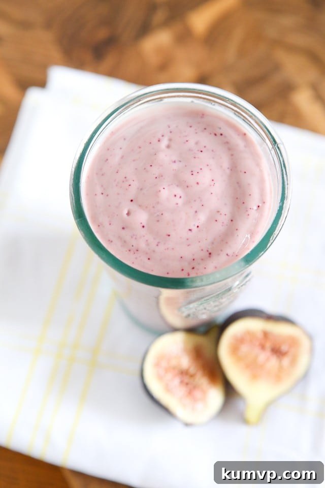 Sweet Fig & Greek Yogurt Smoothie 3 Indulge in a healthy and creamy Fresh Fig Greek Yogurt Smoothie – a perfect way to enjoy seasonal figs!