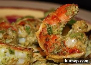 Delicious Green Lightning Shrimp skewers
