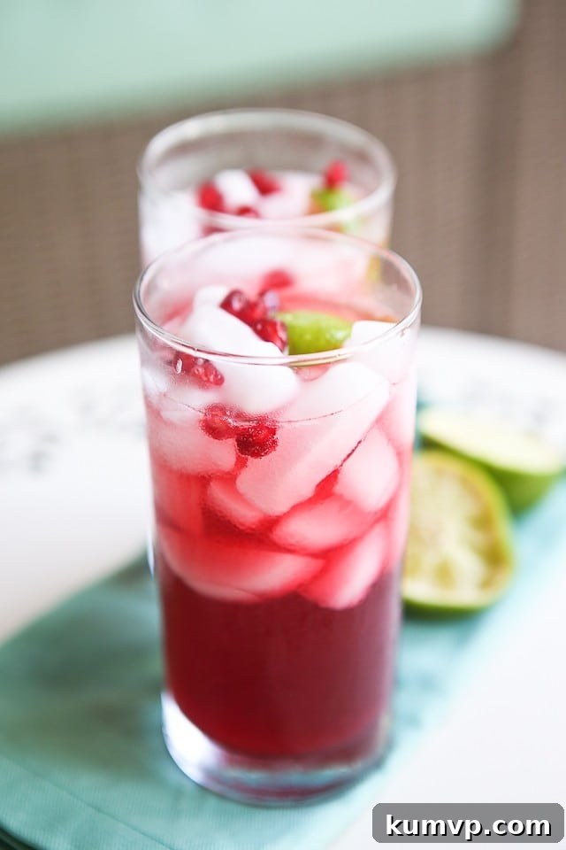 Pomegranate Cocktails A festive way to bring in the holidays with seasonal pomegranate cocktails! Pomegranate, lime and rum - shaken not stirred! Cheers!