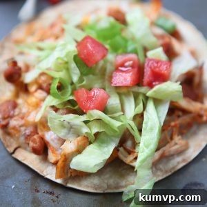 Simple Salsa Chicken and Bean Tostadas - my family loves this dinner and it's a perfect recipe for any night of the week!