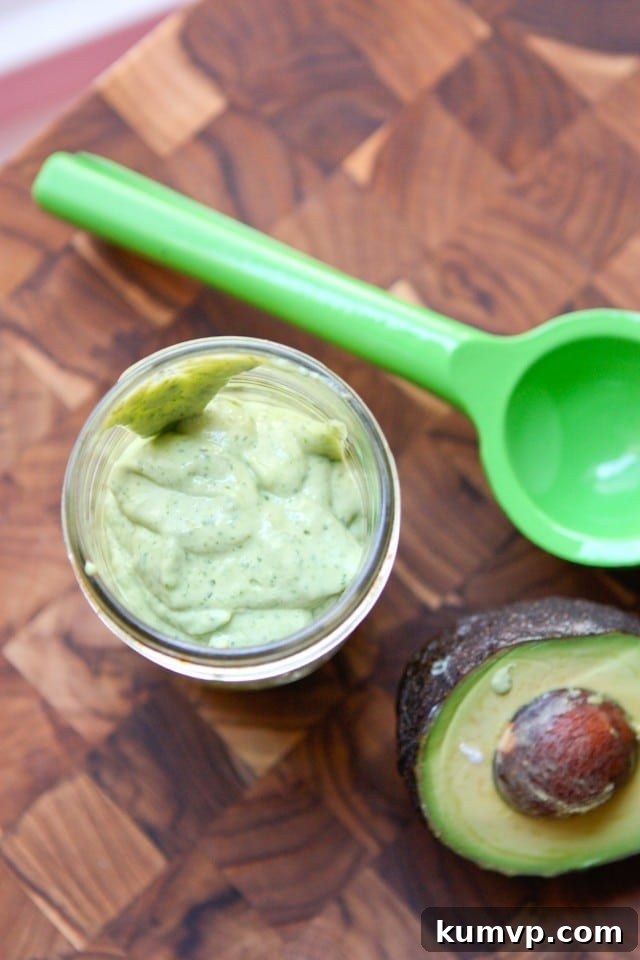 Creamy Avocado Lime Dressing - a popular, healthy, and versatile recipe from Aggie's Kitchen