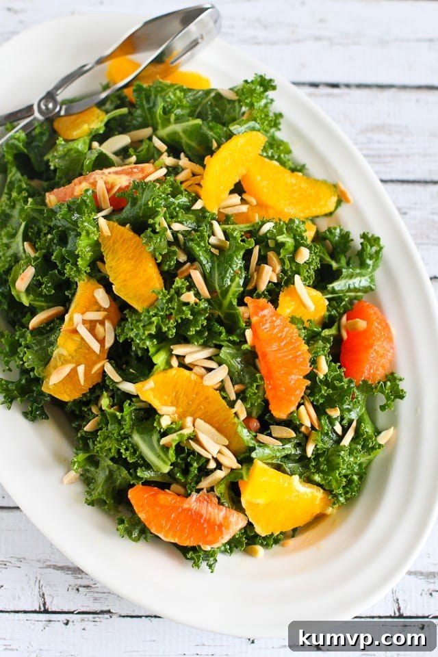Kale, Almond, Orange Salad