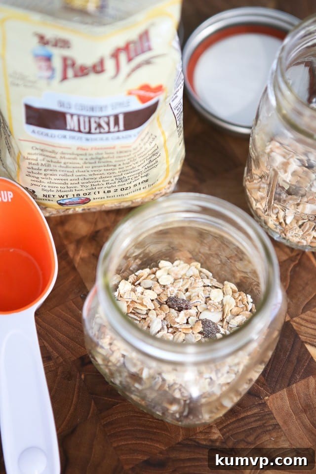 Tropical Paradise Overnight Oats 3 Tropical Overnight Oats Recipe: a combination of muesli, pineapple, golden raisins, coconut and almonds...this is the kind of breakfast you can't wait to wake up to!