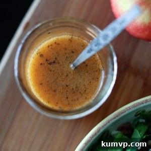 Love this Maple Vinaigrette over kale salads with sliced apples and cranberries.