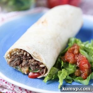 My family always asks for burritos for dinner! So easy to make, you can even make ahead for quick dinner on busy nights. These Turkey and Black Bean Burritos are delicious! Recipe via aggieskitchen.com