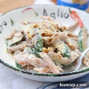 Creamy Zucchini Ricotta Whole Wheat Pasta with Walnuts 2 img 12353 5