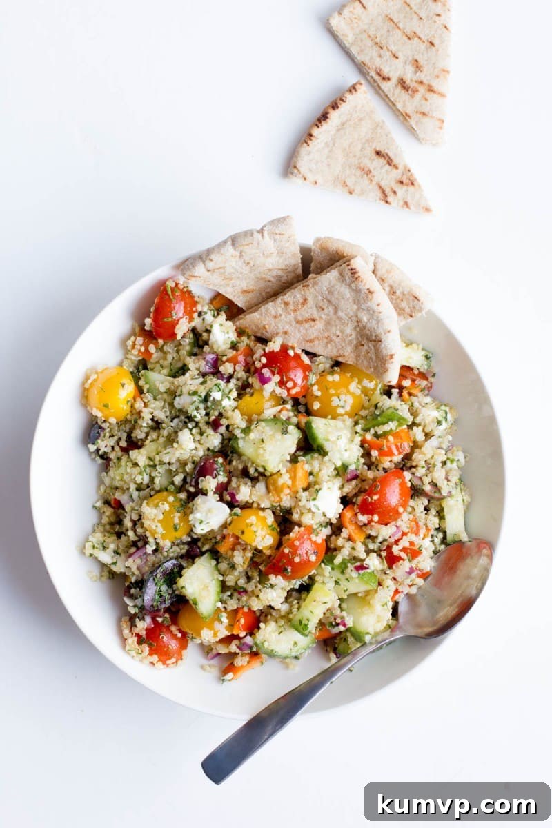 Greek Quinoa Salad - Mediterranean Flavors