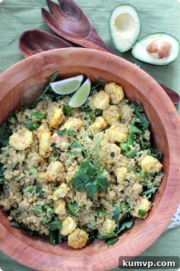 Caribbean Shrimp Quinoa Salad - Tropical and Flavorful