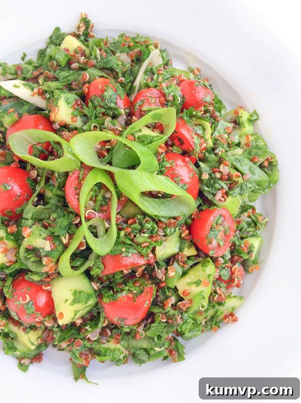 Quinoa Tabbouleh Salad - Mediterranean Twist