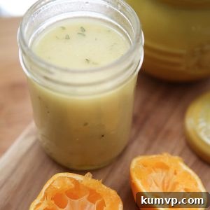 A delicious homemade Clementine Vinaigrette perfect for brightening up any salad. Simple, fresh, and bursting with citrus flavor.