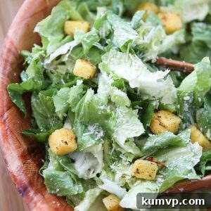 Escarole Caesar Salad with Parmesan Walnut Vinaigrette and Polenta Croutons - a delicious twist on caesar salad! Recipe via aggieskitchen.com #thinkfisher