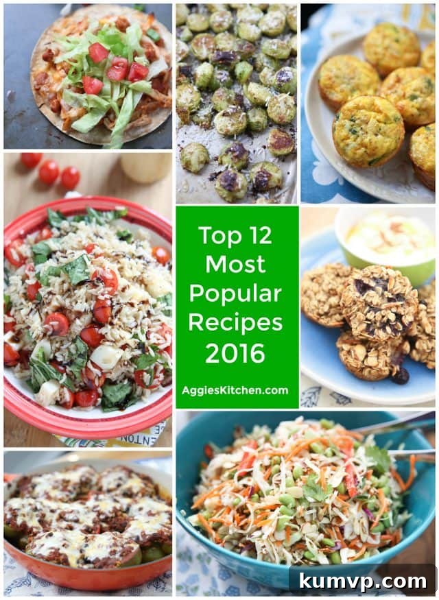 The 12 Best Recipes of 2016 Reader Favorites and My Own Top Picks 2 Top 12 Most Popular Recipes of 2016 from AggiesKitchen.com, featuring a collage of delicious home-cooked meals