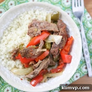 Add this Slow Cooker Pepper Steak from Add A Pinch to your weeknight dinner rotation. So easy and my family loved it!