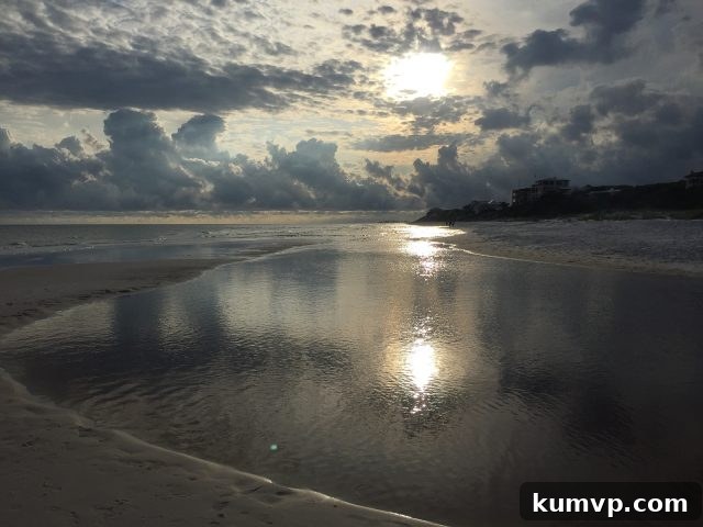 Our Family's Florida 30A Beach Adventure 2 A family enjoying a quiet moment on the serene sands of Blue Mountain Beach, soaking in the beautiful coastal landscape.