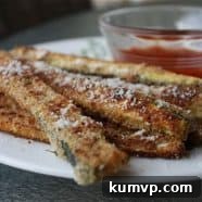 baked parmesan zucchini sticks recipe
