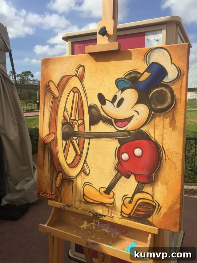 Epcot Global Arts Celebration 2018 4 Colorful painting by Trevor Carlton