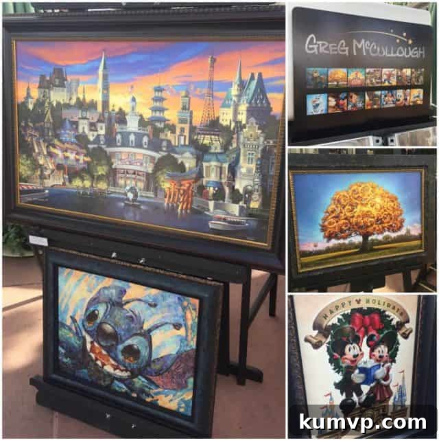 Epcot Global Arts Celebration 2018 7 Greg McCullough's Epcot 35th Anniversary poster with Hidden Mickeys