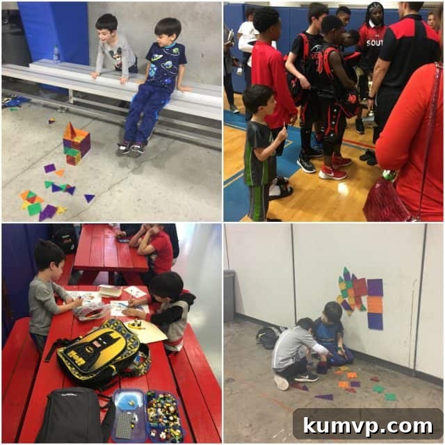 Signature Greek Lemon Vinaigrette 3 Children happily playing outdoors with building blocks and toys, enjoying creative playtime during a busy day of family activities.