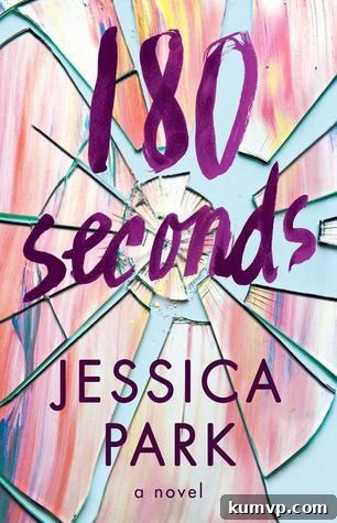 Book cover for '180 Seconds' by Jessica Park, featuring a thoughtful portrait of a young woman, suggesting introspection and connection.
