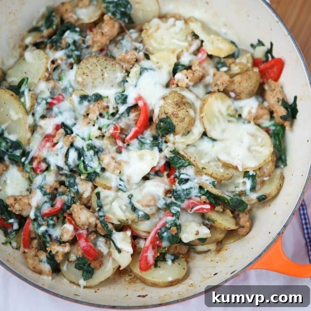 Smart Skillet Meals: Healthy Weeknight Wins & Family Prep Hacks 4 Skillet Italian Sausage and Peppers with Potatoes makes the best one-pan meal for busy weeknights! Keep it healthy by using chicken or turkey sausage. A family favorite! Recipe via aggieskitchen.com