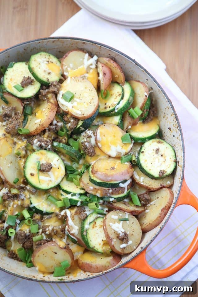 Smart Skillet Meals: Healthy Weeknight Wins & Family Prep Hacks 6 This Cheesy Southwest Beef and Potato Skillet dinner is a lifesaver for weeknights! Recipe via aggieskitchen.com