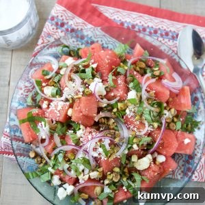 Watermelon Feta Salad with Basil